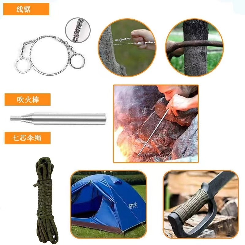 Adventure Outdoor Equipment - Novo Kit de Sobrevivência Multifuncional SOS
