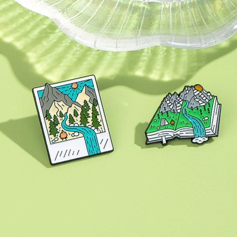 Alfinetes esmaltados com tema  - Outdoor Adventure Books avaliação e preço