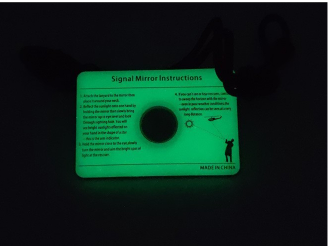 Espelho de emergência retangul - Signal Mirror Rescue avaliação e preço