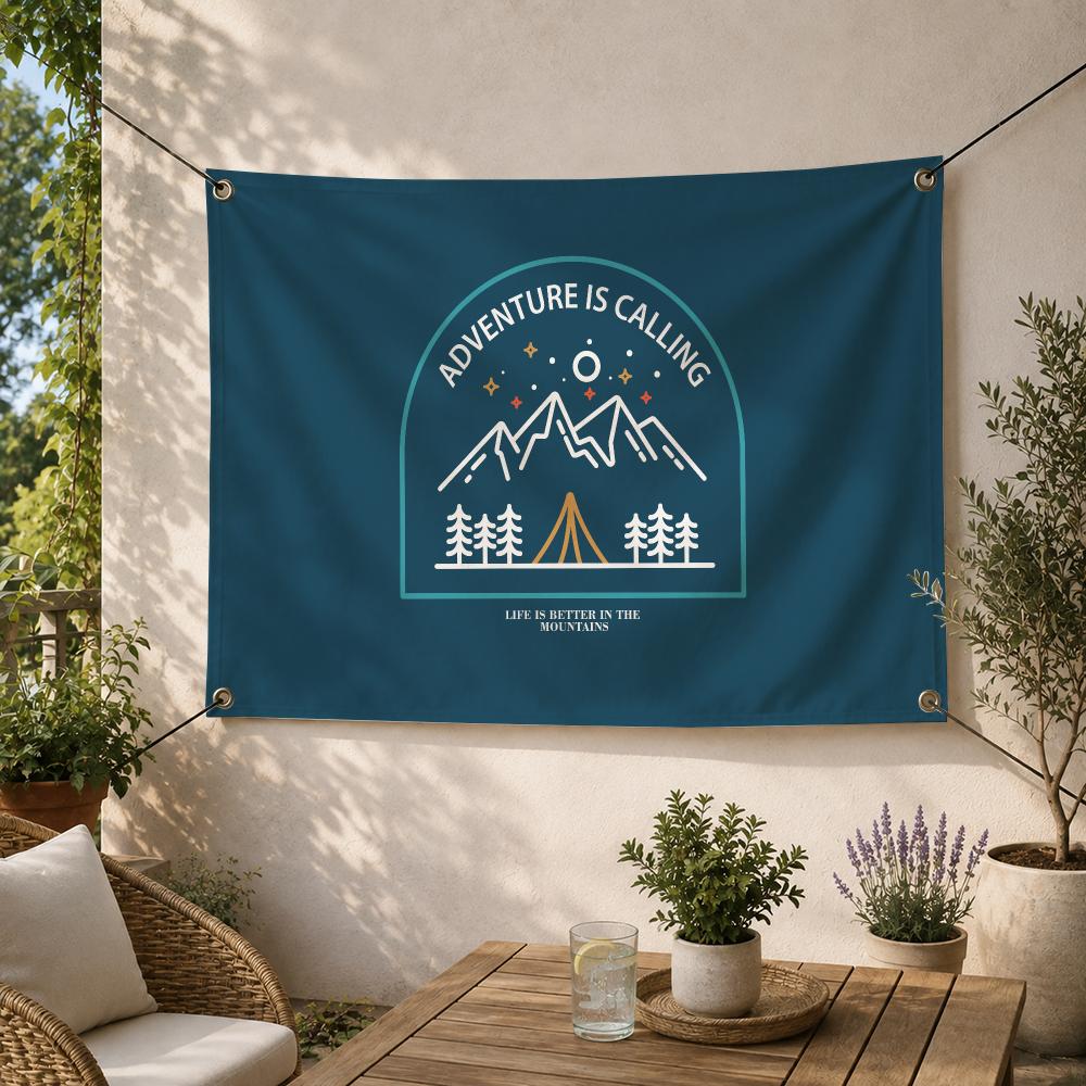 Bandeiras Decorativas com Logo - Outdoor Adventure Logo avaliação e preço
