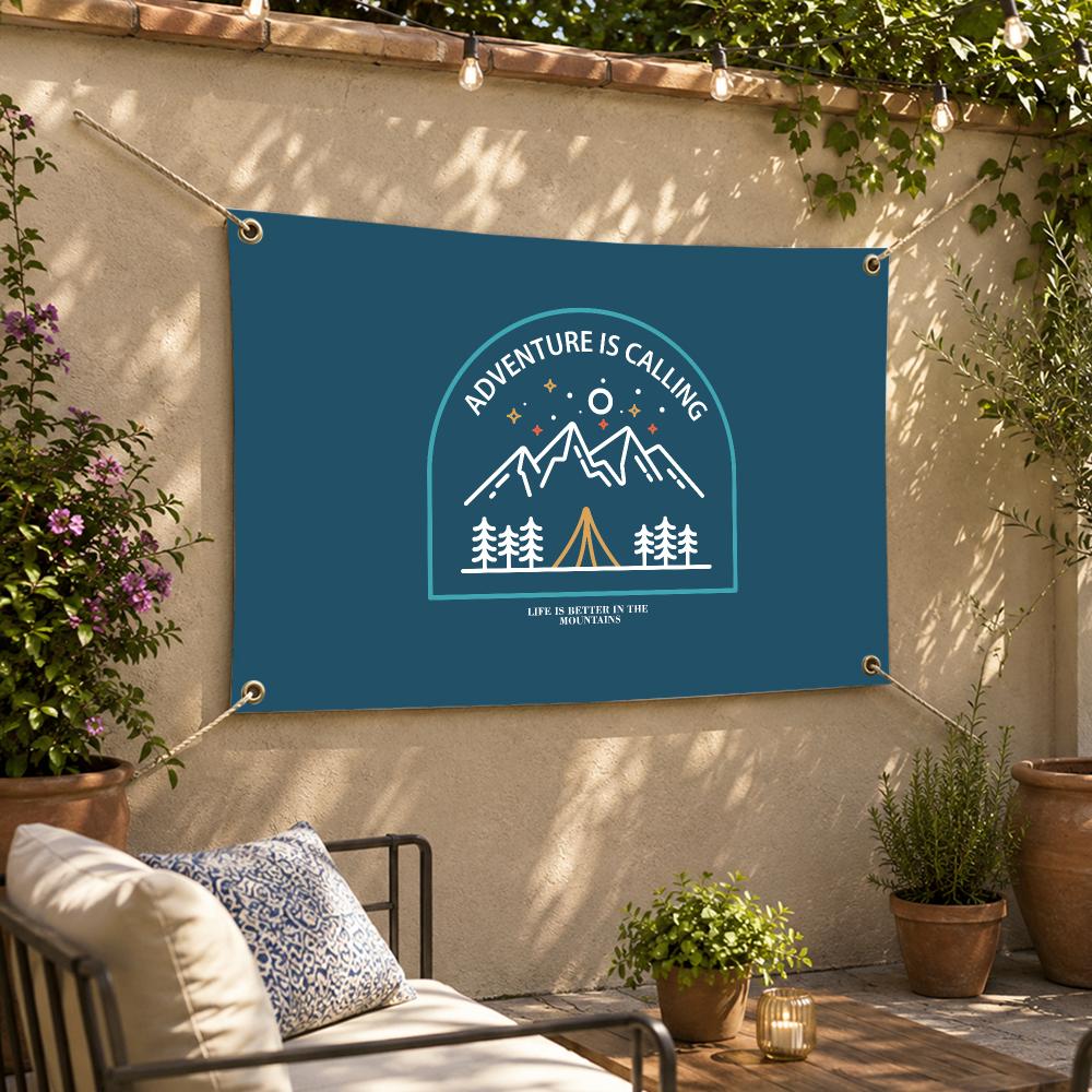 Bandeiras Decorativas com Logo - Outdoor Adventure Logo avaliação e preço