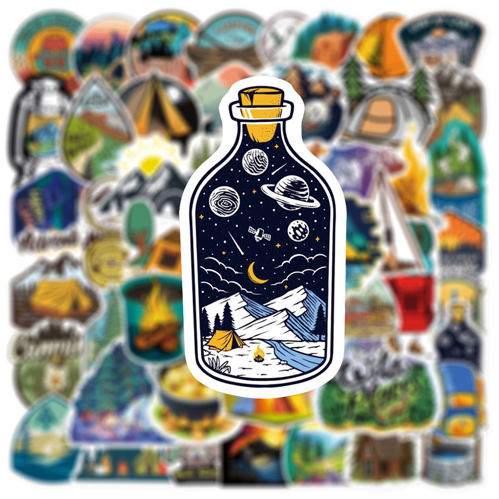 10/30/50pcs Adesivos de Graffi - Outdoor Adventure Books avaliação e preço