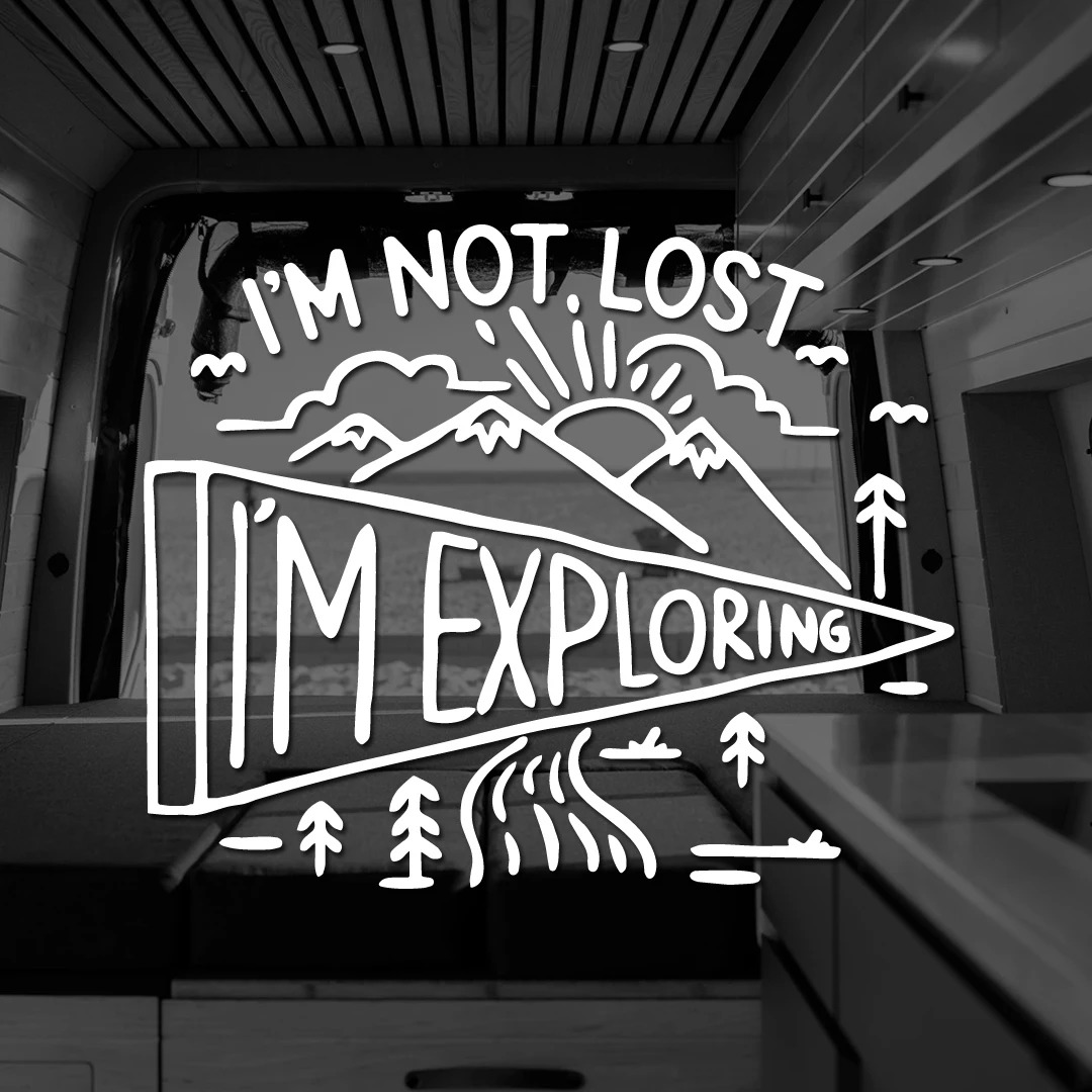 Não estou perdido, estou explo - Outdoor Adventure Logo avaliação e preço