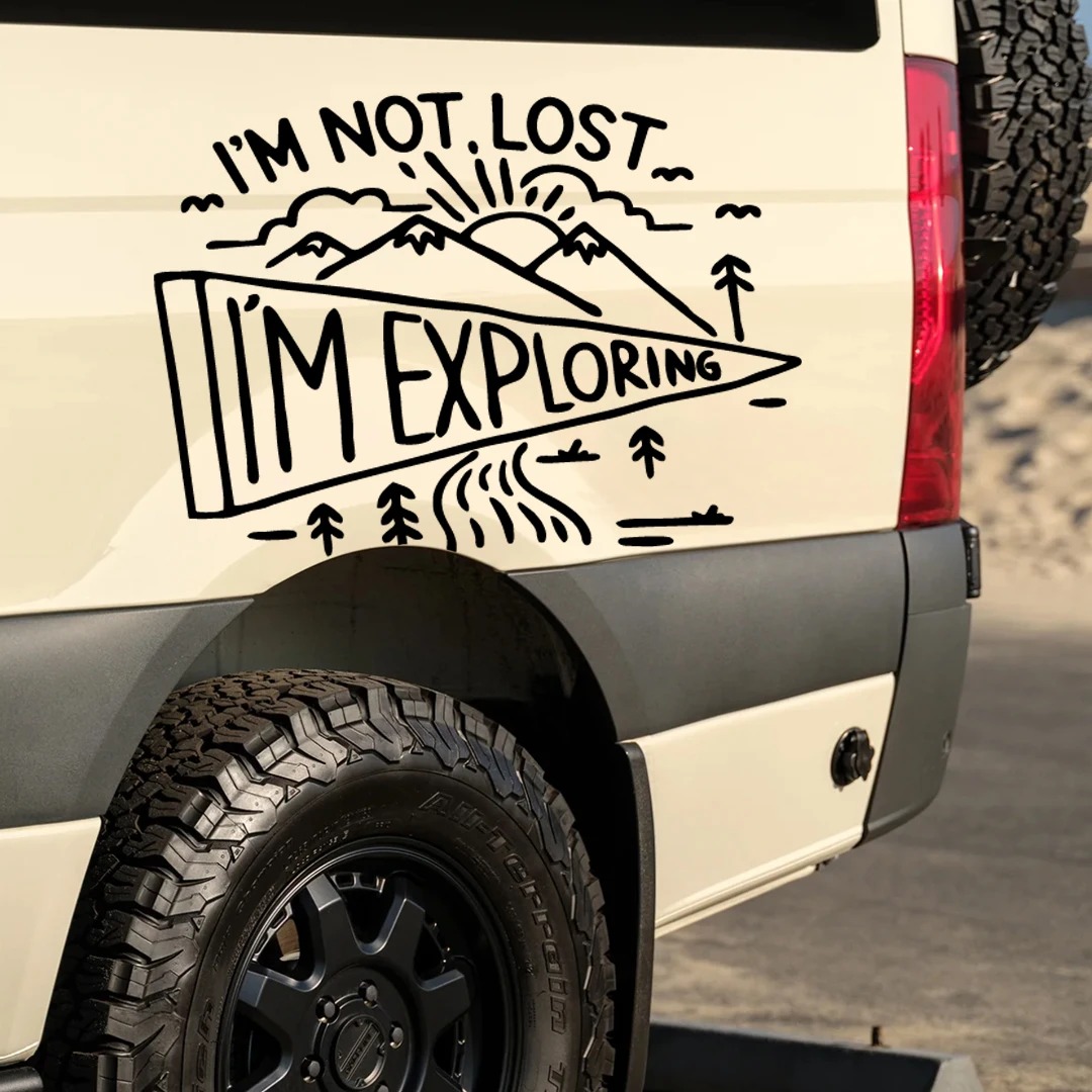 Não estou perdido, estou explo - Outdoor Adventure Logo avaliação e preço